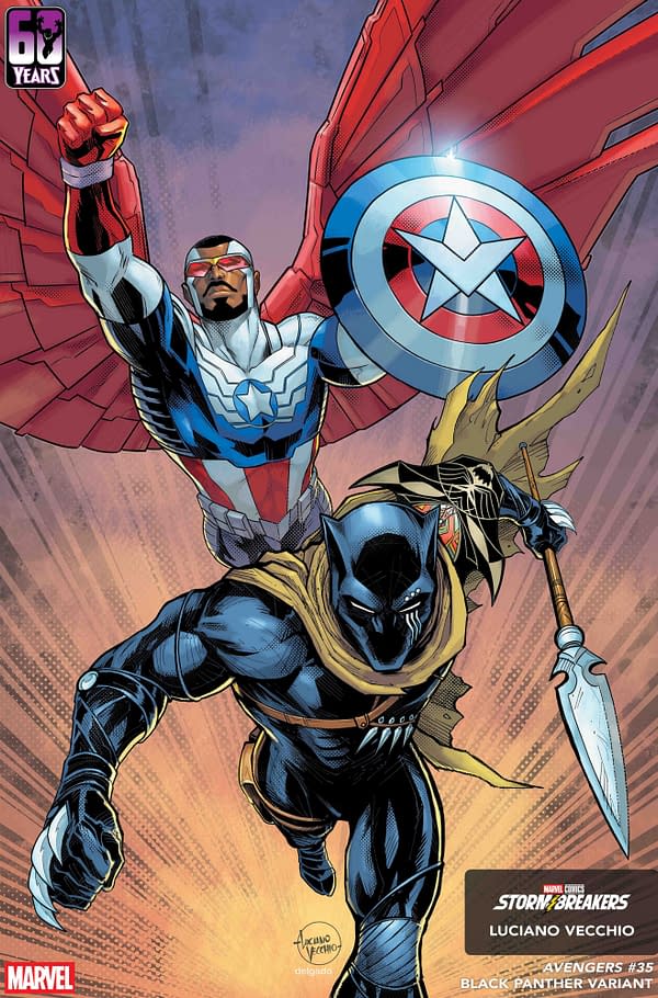 Cover image for AVENGERS #35 LUCIANO VECCHIO BLACK PANTHER VARIANT