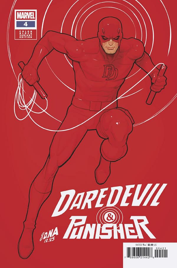 Cover image for DAREDEVIL/PUNISHER: THE DEVIL'S TRIGGER #4 DAVID NAKAYAMA COLOR BLOCK RED VARIANT