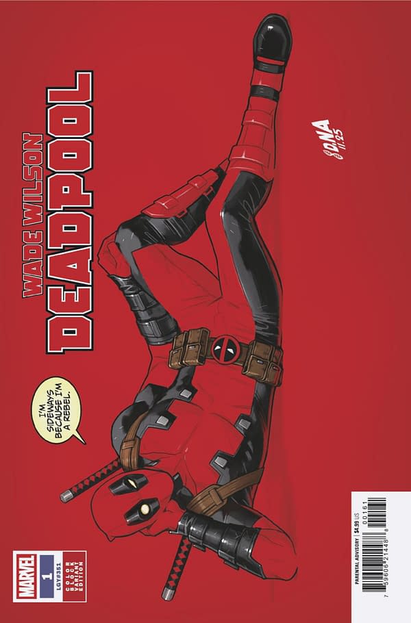 Cover image for WADE WILSON: DEADPOOL #1 DAVID NAKAYAMA COLOR BLOCK RED VARIANT
