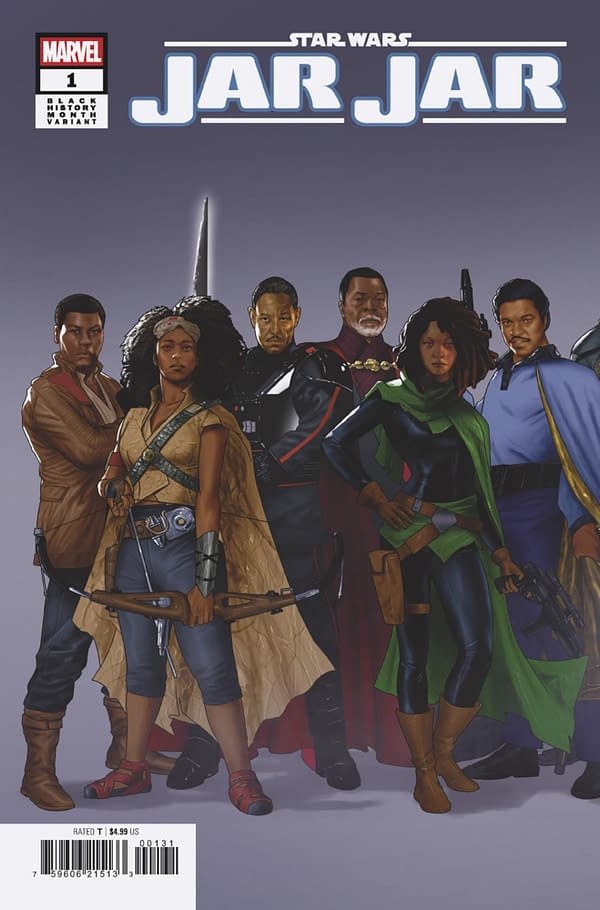 Cover image for STAR WARS: JAR JAR #1 TAURIN CLARKE 2-PART BLACK HISTORY MONTH CONNECTING VARIANT