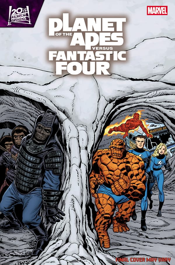 Cover image for PLANET OF THE APES VS. FANTASTIC FOUR #2 RON FRENZ HOMAGE VARIANT