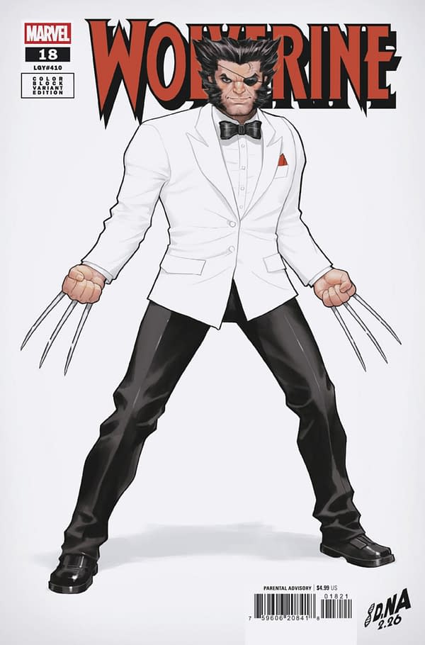Cover image for WOLVERINE #18 DAVID NAKAYAMA COLOR BLOCK WHITE VARIANT
