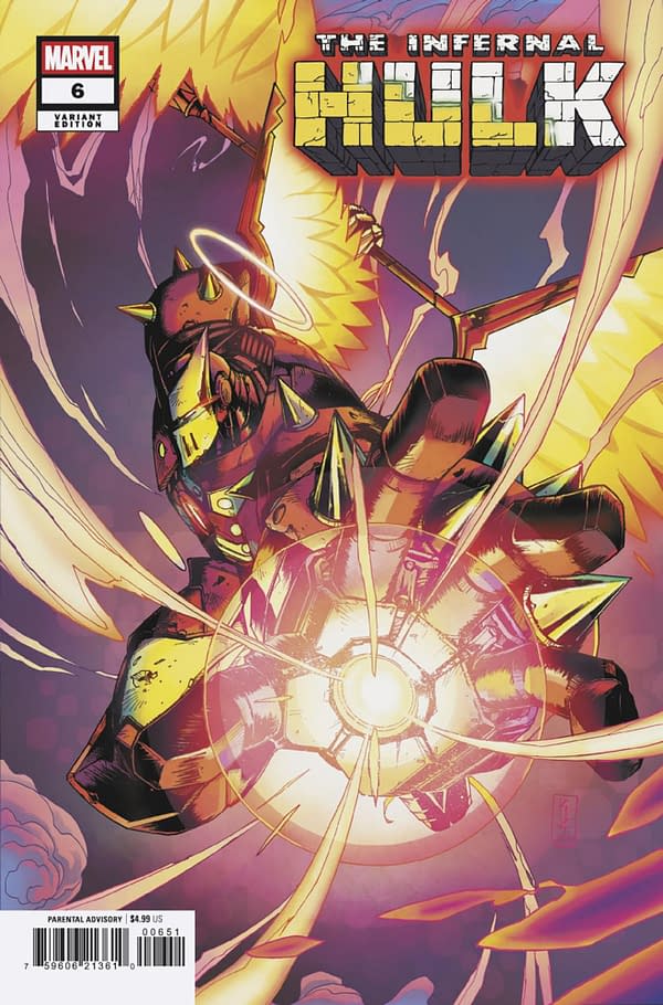 Cover image for INFERNAL HULK #6 KEI ZAMA HELLBUSTER ARMOR VARIANT