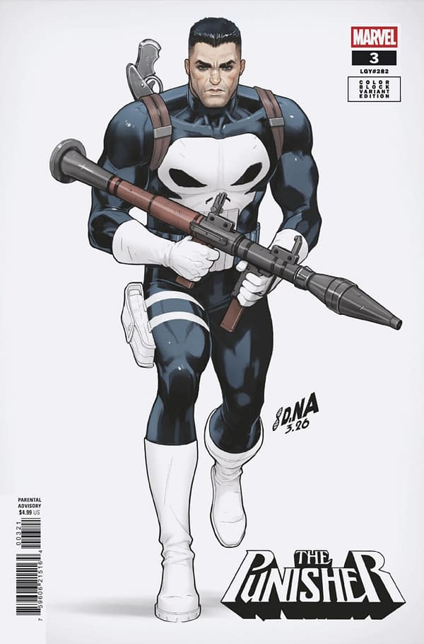 Cover image for PUNISHER #3 DAVID NAKAYAMA COLOR BLOCK WHITE VARIANT