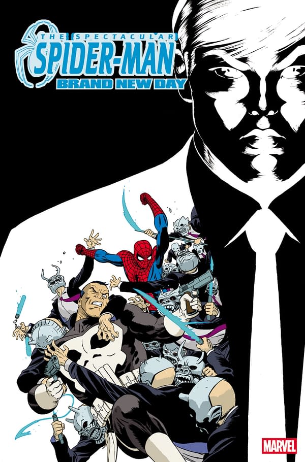 Cover image for SPECTACULAR SPIDER-MAN: BRAND NEW DAY #1 MARCOS MARTIN VARIANT