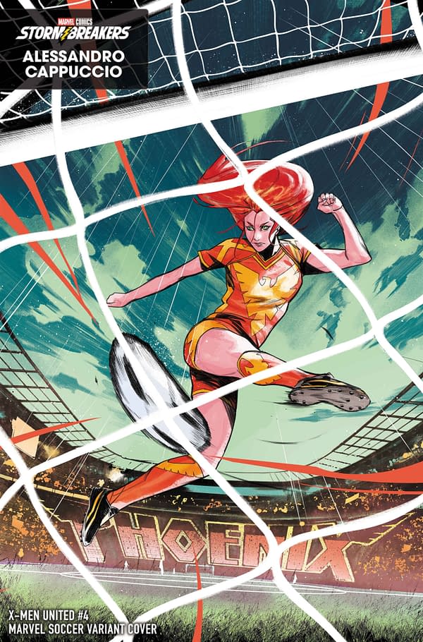 Cover image for X-MEN UNITED #4 ALESSANDRO CAPPUCCIO MARVEL SOCCER VARIANT
