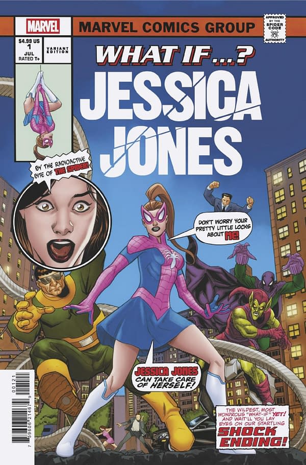Cover image for WHAT IF...? JESSICA JONES #1 DAVID MESSINA HOMAGE VARIANT