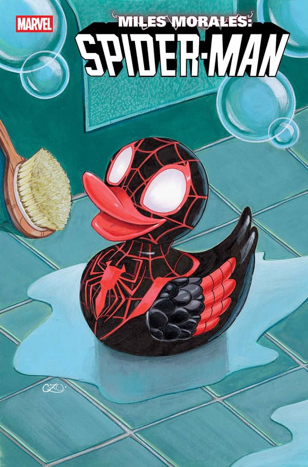 Cover image for MILES MORALES: SPIDER-MAN #1 CHRISSIE ZULLO MARVEL DUCK VARIANT