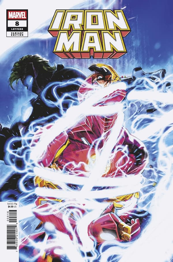 Cover image for IRON MAN #8 DEVMALYA PRAMANIK VARIANT