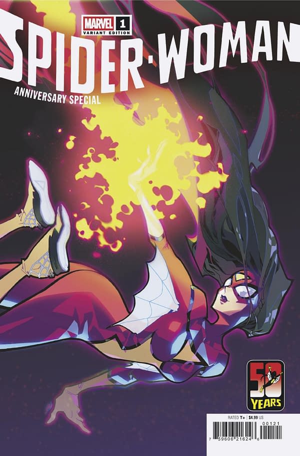 Cover image for SPIDER-WOMAN 50TH ANNIVERSARY SPECIAL #1 ROSE BESCH SPIDER-WOMAN VARIANT