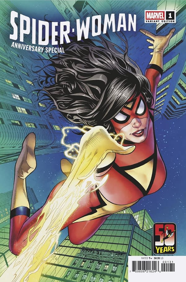 Cover image for SPIDER-WOMAN 50TH ANNIVERSARY SPECIAL #1 GREG LAND VARIANT