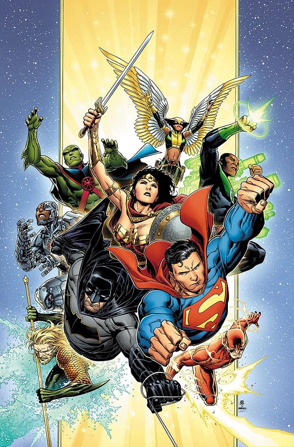 Justice League #1 cover by Jim Cheung and Laura Martin