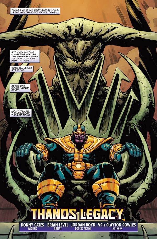 Thanos Legacy #1 Goes to Second Printing a Week Before It's Published