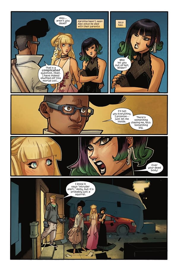 The Return of Alex Wilder is Making Things Awkward in Runaways #13 Preview