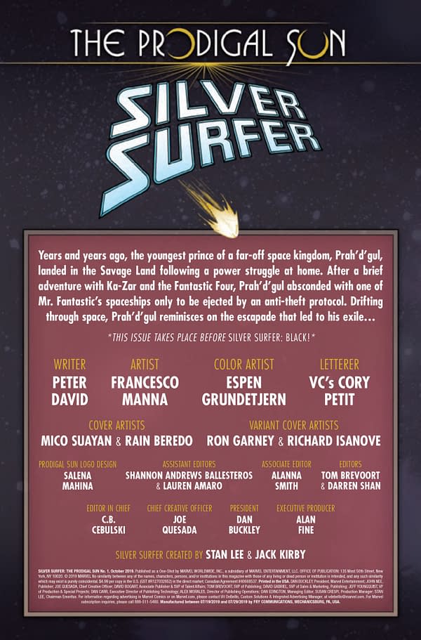 Silver Surfer: Prodigal Sun #1