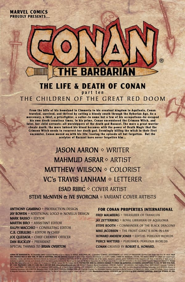 Conan the Barbarian #10 [Preview]
