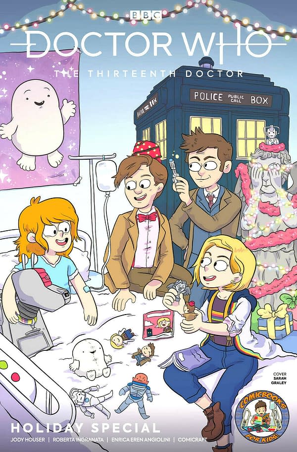 The Tenth, Eleventh and Thirteenth Doctors in New Doctor Who: Christmas Special for ComicBooks For Kids