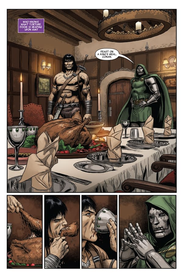 Doctor Doom Gets Intimate with Conan in Savage Avengers #8 [Preview]