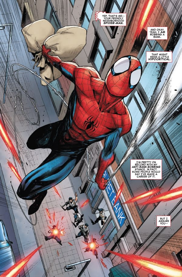 Spider-Man Goes Bad, Robs a Bank in Amazing Spider-Man #38 [Preview]