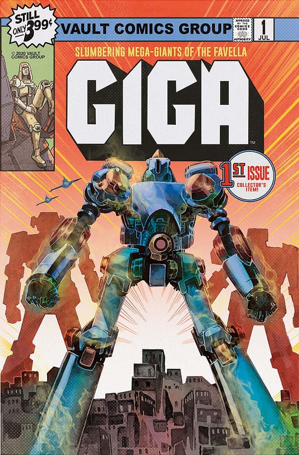 Giga artwork by Nathan Gooden and Tim Daniel from Vault Comics and the Hollywood Reporter.