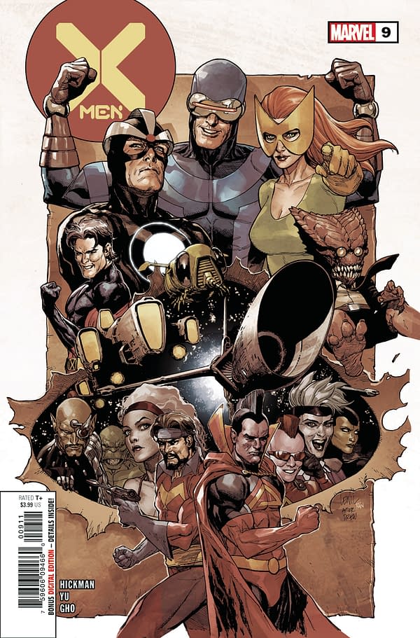 The cover of X-Men #9 from Marvel Comics, with artwork by Leinil Francis Yu.