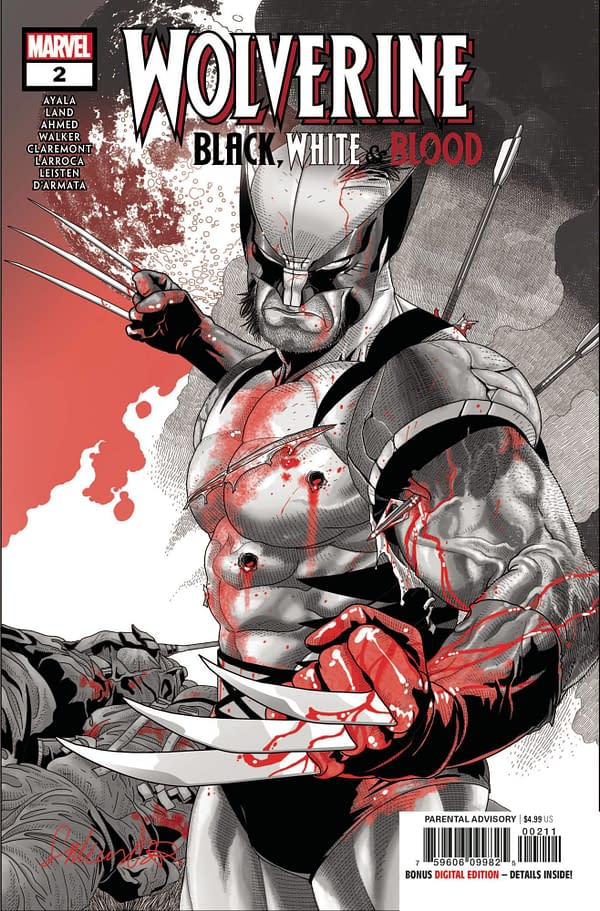 The cover to Wolverine: Black, White, & Blood #2