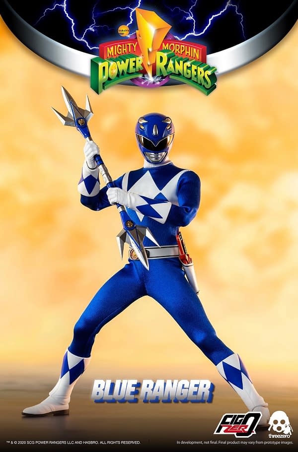 Power Ranger Blue Ranger Brings the Brains to threezero