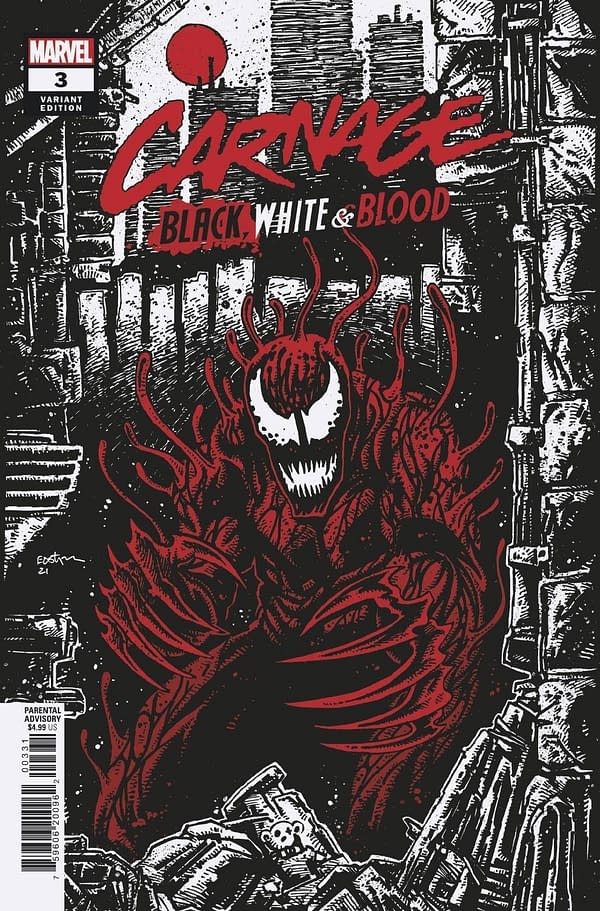 Cover image for CARNAGE BLACK WHITE AND BLOOD #3 (OF 4) EASTMAN VAR