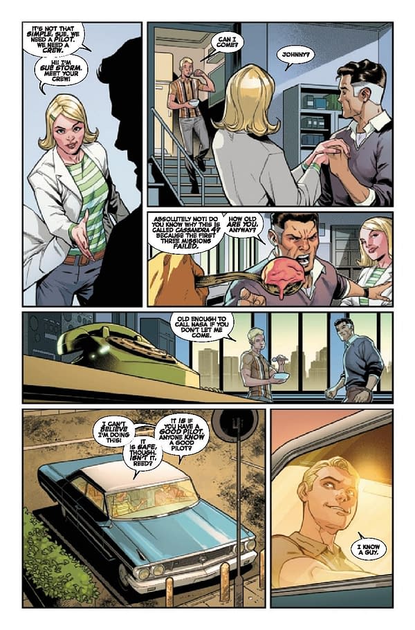 Interior preview page from MAR210562 FANTASTIC FOUR LIFE STORY #1 (OF 6), by (W) Mark Russell (A) Sean Izaakse (CA) Daniel Acuna, in stores Wednesday, May 19, 2021 from MARVEL COMICS