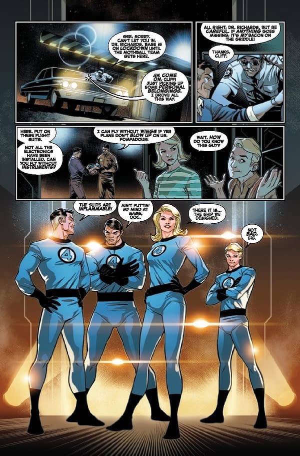 Interior preview page from MAR210562 FANTASTIC FOUR LIFE STORY #1 (OF 6), by (W) Mark Russell (A) Sean Izaakse (CA) Daniel Acuna, in stores Wednesday, May 19, 2021 from MARVEL COMICS