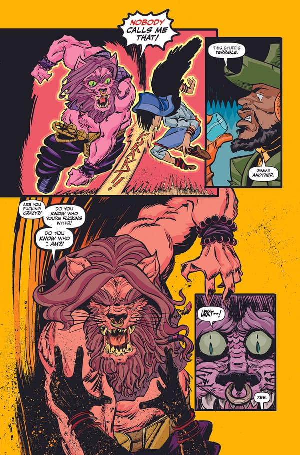 The book so dirty it'll turn your other comics yellow! - Preview art from The Worst Dudes by Aubrey Sitterson and Tony Gregori, in stores June 2nd from Dark Horse Comics