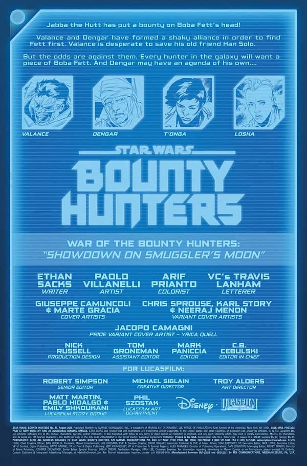 Interior preview page from STAR WARS BOUNTY HUNTERS #13 WOBH