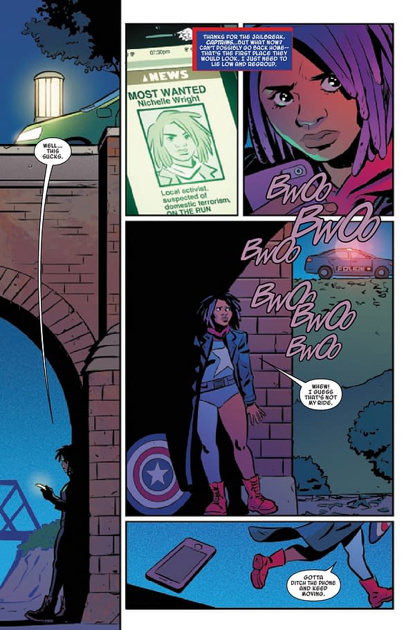 Interior preview page from MAY210563 UNITED STATES OF CAPTAIN AMERICA #2 (OF 5), by (W) Mohale Mashigo, Christopher Cantwell (A) Dale Eaglesham, Natacha Bustos (CA) Gerald Parel, in stores Wednesday, July 28, 2021 from MARVEL COMICS