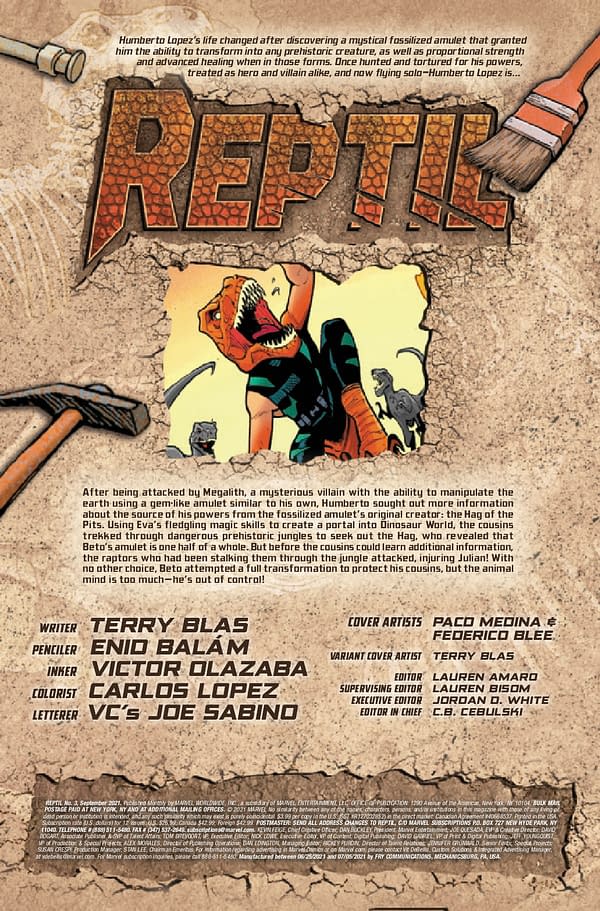 Interior preview page from REPTIL #3 (OF 4)