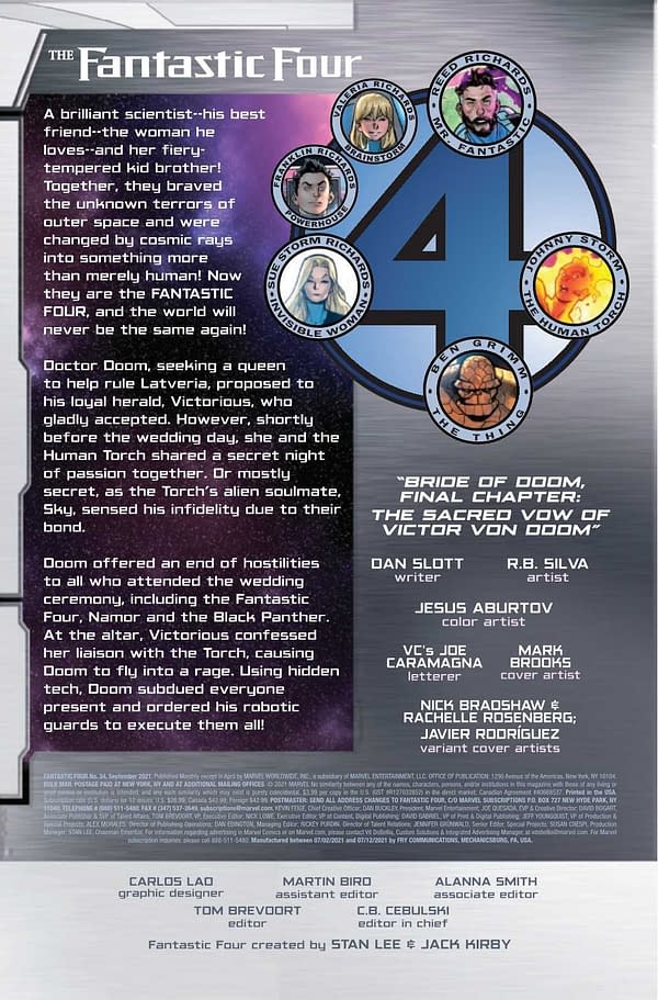 Interior preview page from FANTASTIC FOUR #34