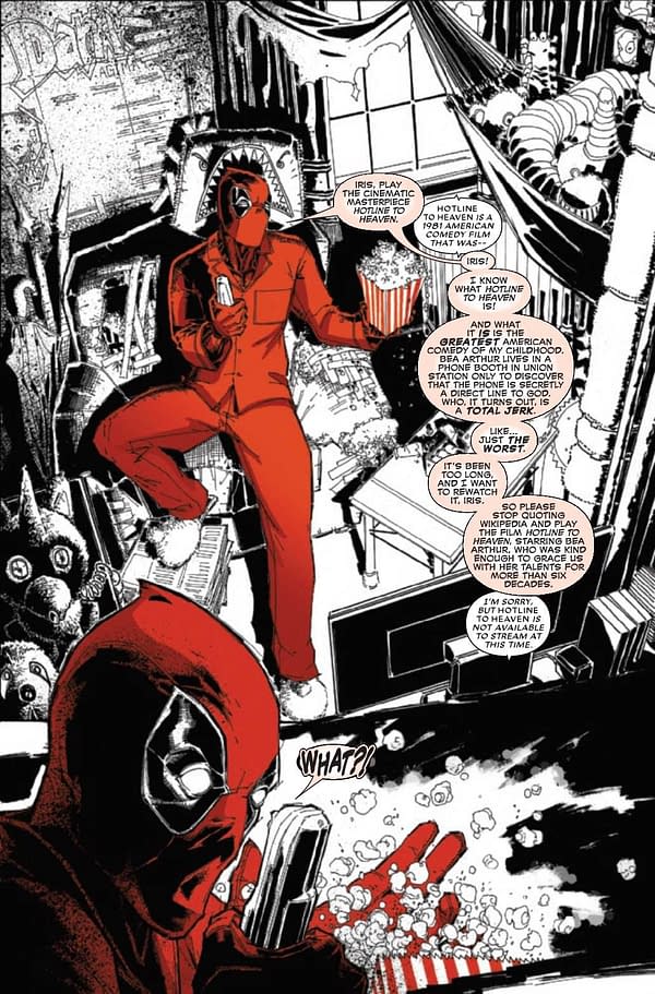 Interior preview page from JUN210567 DEADPOOL BLACK WHITE & BLOOD #1 (OF 5), by (W) Tom Taylor, More (A) James Stokoe, More (CA) Adam Kubert, in stores Wednesday, August 4, 2021 from MARVEL COMICS