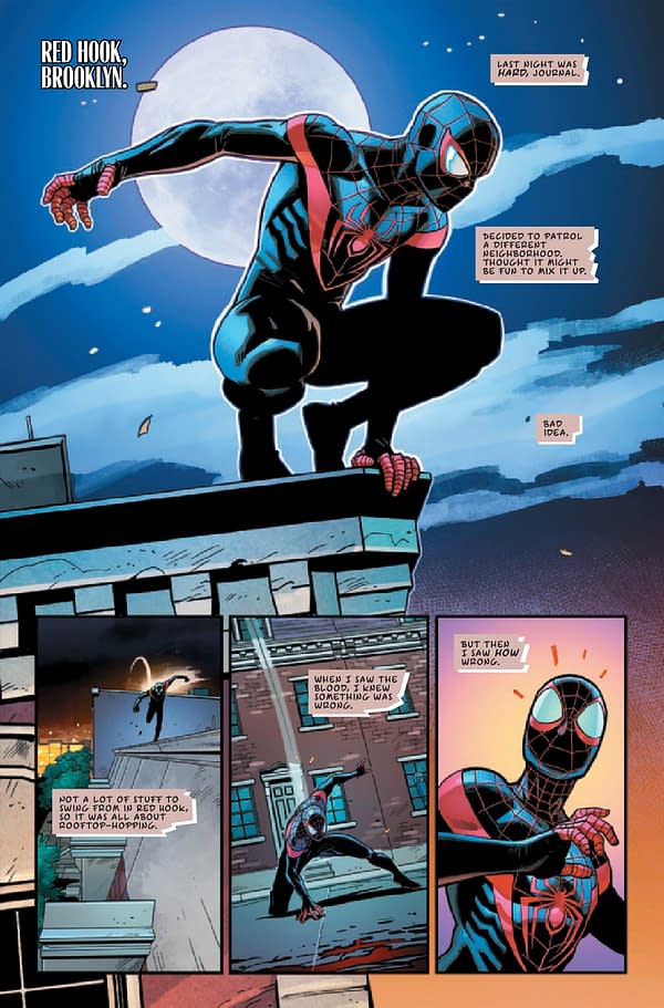 Interior preview page from MILES MORALES SPIDER-MAN ANNUAL #1 INFD
