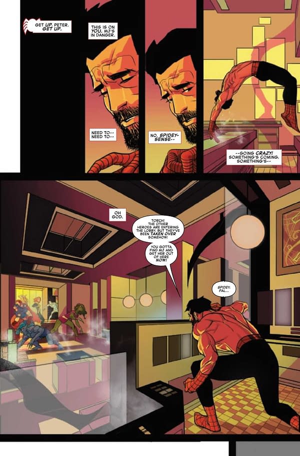 Interior preview page from JUN210665 SPIDER-MAN SPIDER'S SHADOW #5 (OF 5), by (W) Chip Zdarsky (A) Pasqual Ferry (CA) Phil Noto, in stores Wednesday, August 11, 2021 from MARVEL COMICS
