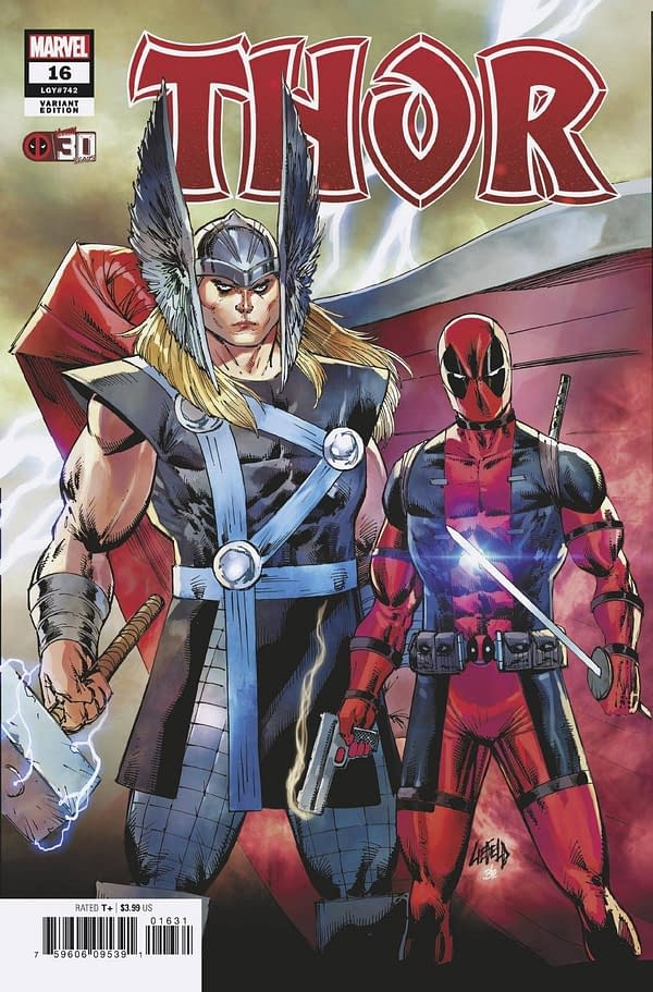 Cover image for THOR #16 LIEFELD DEADPOOL 30TH VAR