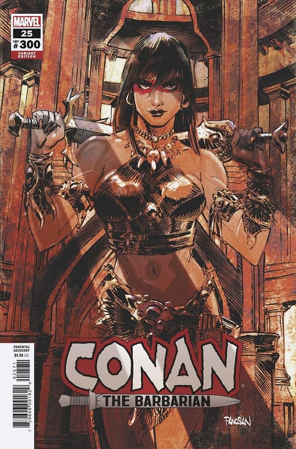 Cover image for JUL210729 CONAN THE BARBARIAN #25 PANOSIAN VAR, by (W) Jim Zub, More (A) Cory Smith, More (CA) An Panosian, in stores Wednesday, September 8, 2021 from MARVEL COMICS