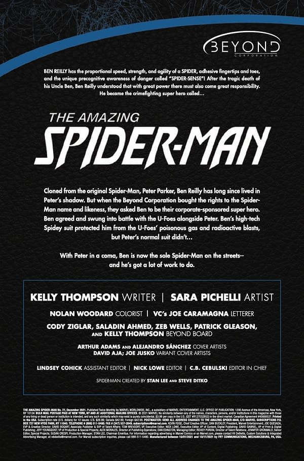 Interior preview page from AMAZING SPIDER-MAN #77
