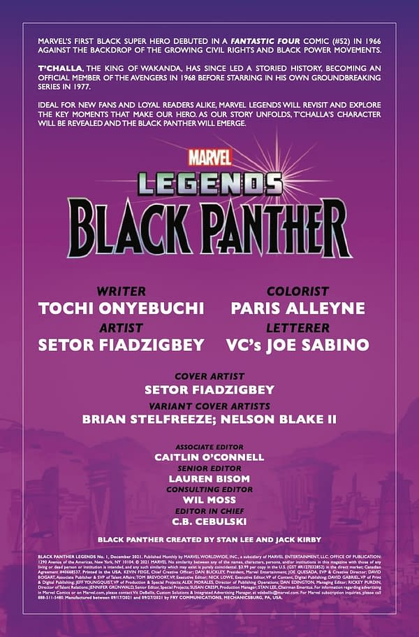 Interior preview page from BLACK PANTHER LEGENDS #1 (OF 4)