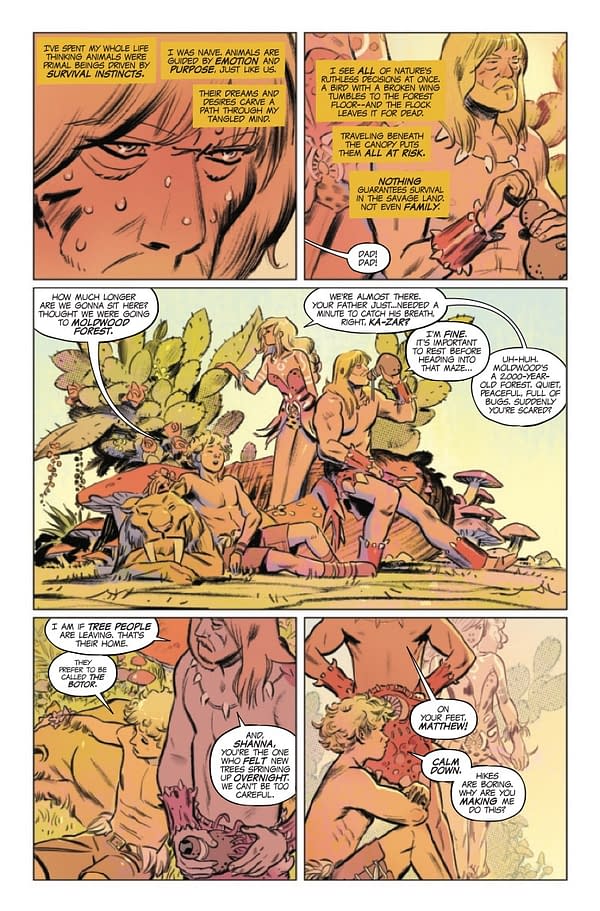 Interior preview page from AUG211110 KA-ZAR LORD OF THE SAVAGE LAND #2 (OF 5), by (W) Zac Thompson (A) German Garcia (CA) Jesus Saiz, in stores Wednesday, October 13, 2021 from MARVEL COMICS