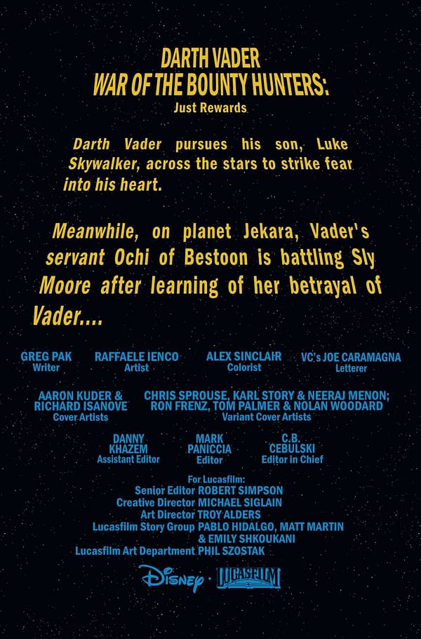 Interior preview page from STAR WARS DARTH VADER #17 WOBH