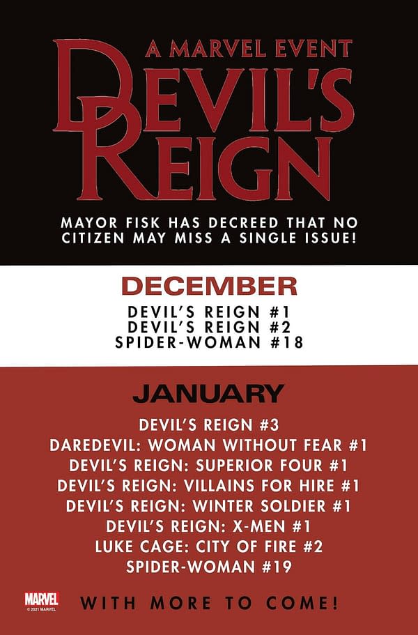 Daredevil: Woman Without Fear and More Devil's Reign Tie-Ins in 2022