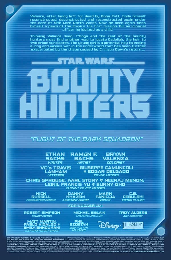 Interior preview page from Star Wars: Bounty Hunters #19
