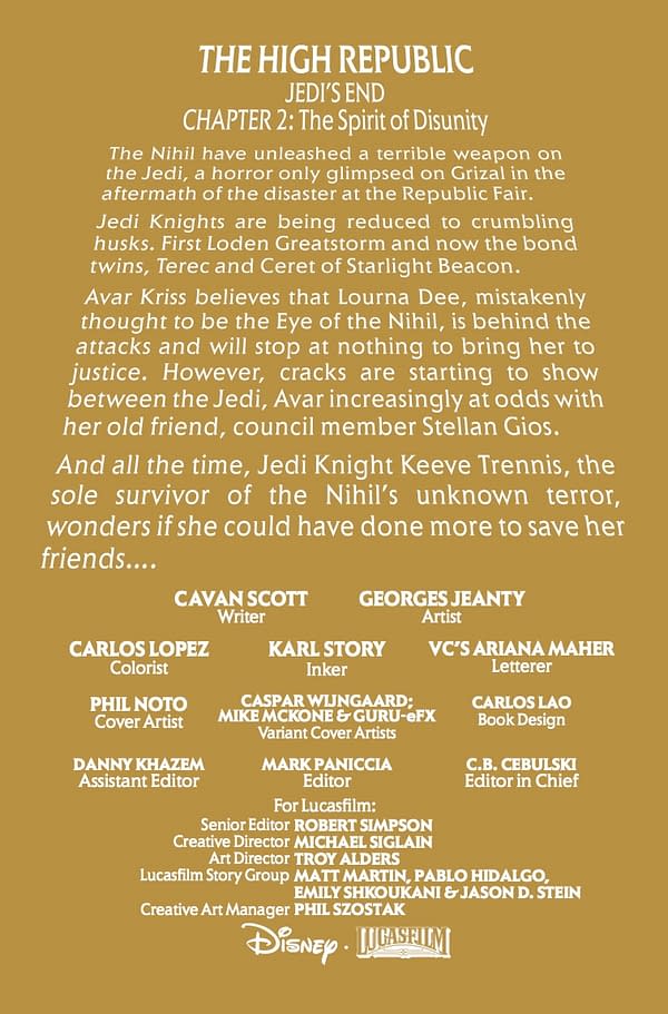 Interior preview page from Star Wars: High Republic #12