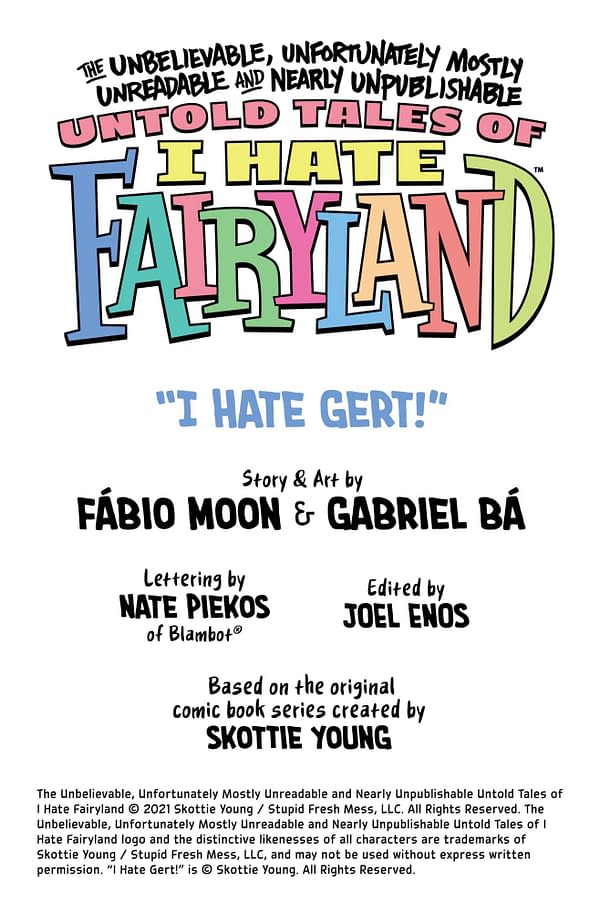 Fábio Moon & Gabriel Bá Join Skottie Young's I Hate Fairyland
