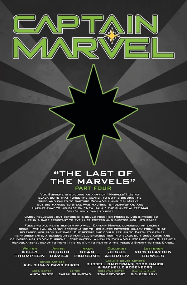 Interior preview page from Captain Marvel #35