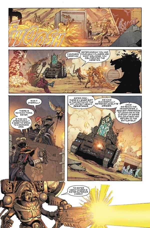 Interior preview page from Warhammer 40,000: Sisters of Battle #5